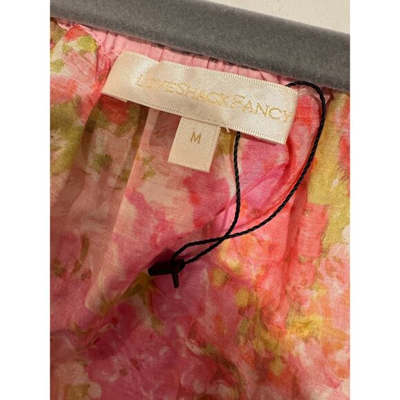 LoveShackFancy Safiya Cotton Silk Blend Swaying Coral Pink Mini Dress Medium - Picture 8 of 10